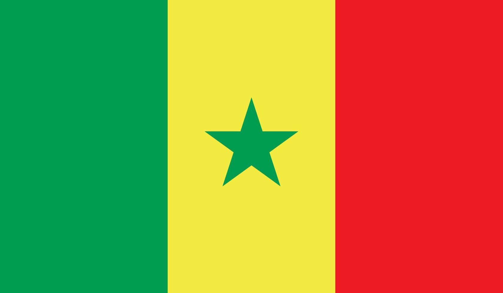 Senegal bandiera Immagine vettore