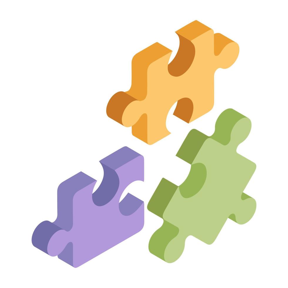 un icona design di puzzle, problema soluzione concetto vettore