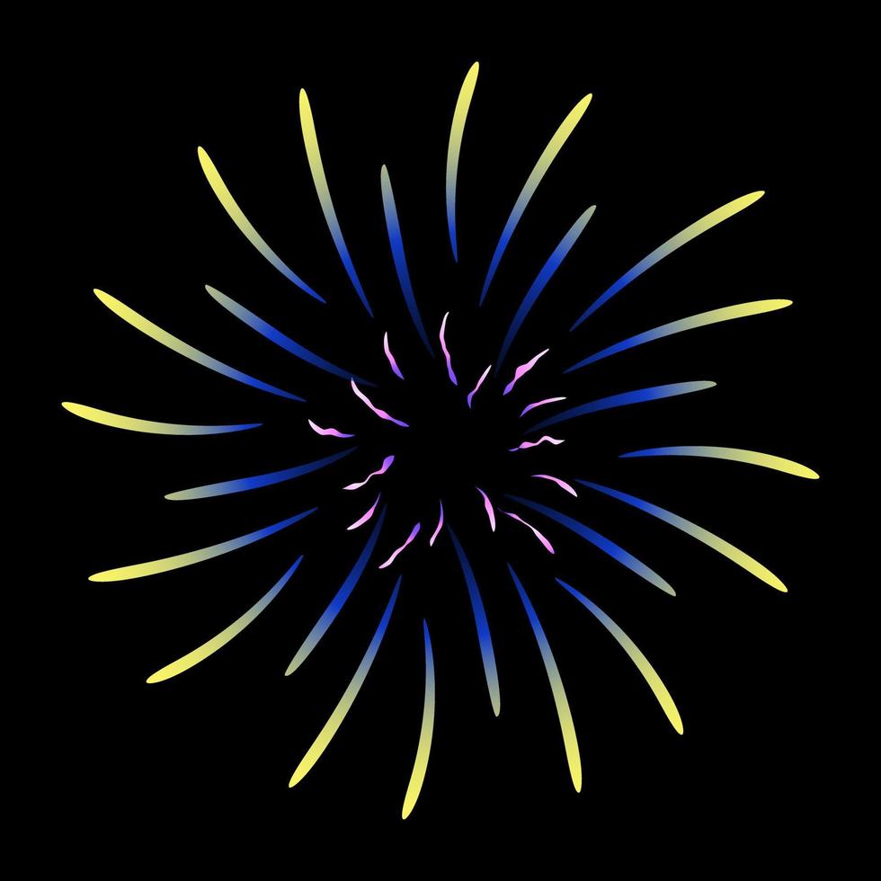 moderno piatto illustrazione di fuoco d'artificio vettore