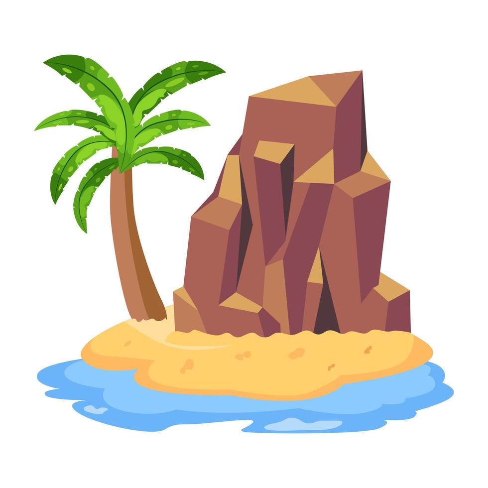 Guarda a Questo bellissimo tropicale isola illustrazione vettore