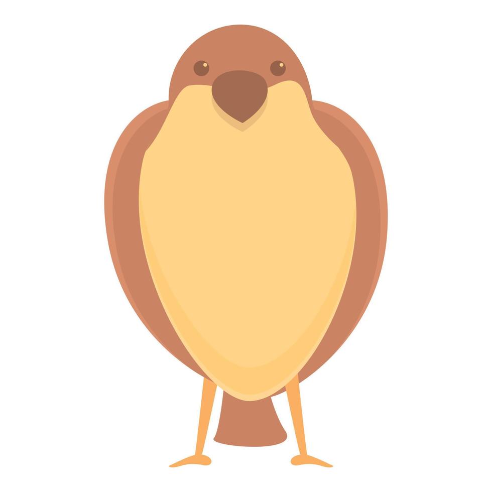 In piedi passero icona cartone animato vettore. uccello animale vettore