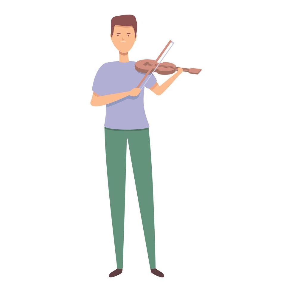 violino giocare icona cartone animato vettore. musica scuola vettore