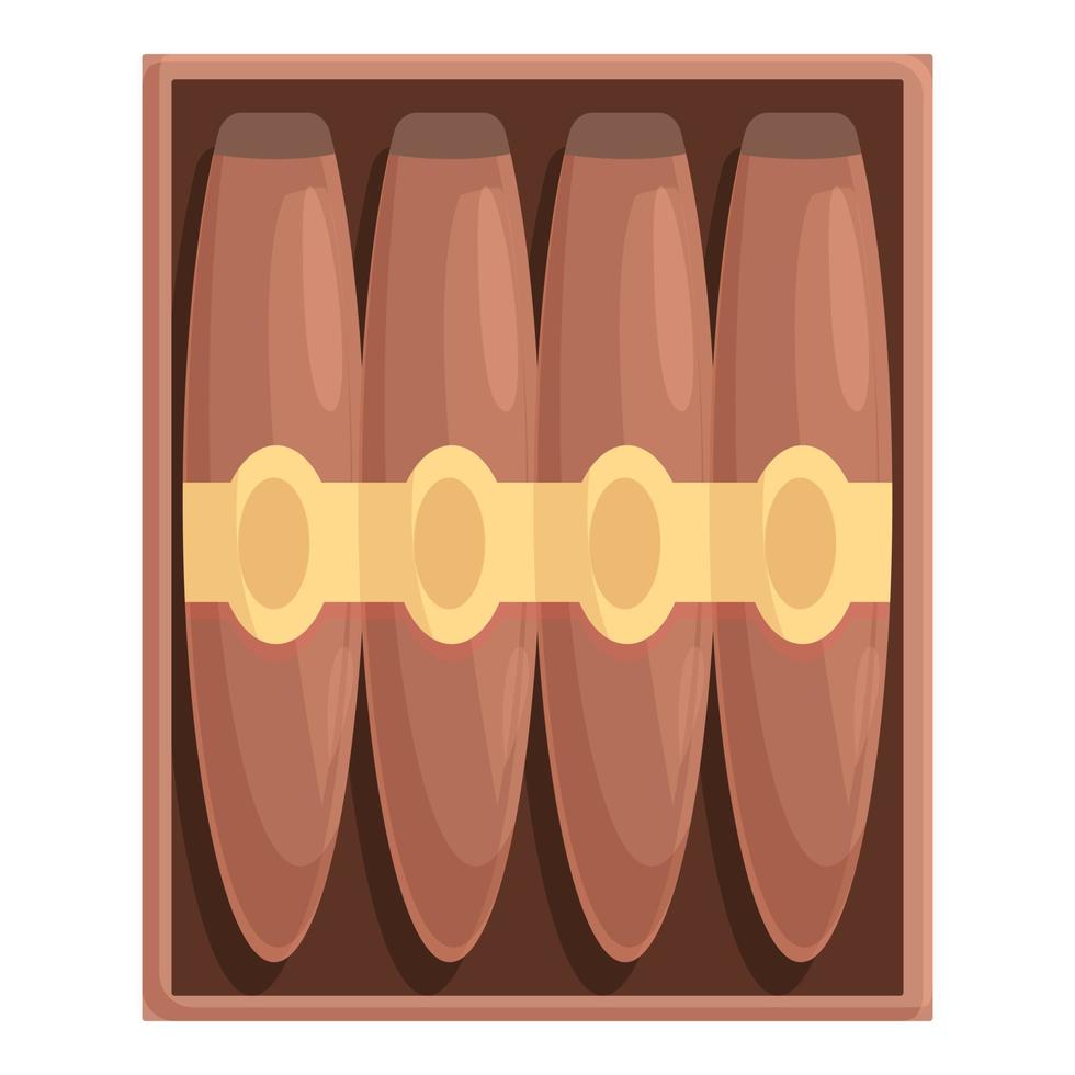 sigaro imballare icona cartone animato vettore. tabacco Fumo vettore