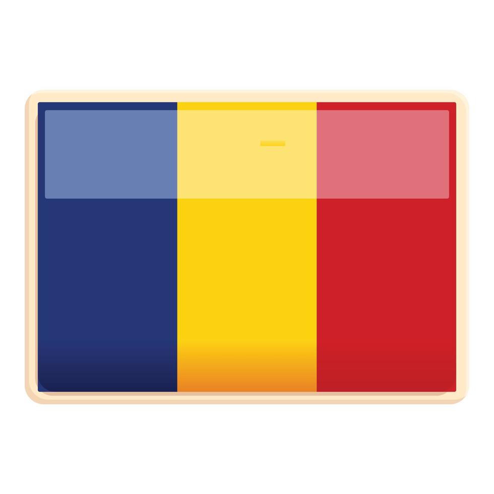 Romania nazione icona cartone animato vettore. rumeno bandiera vettore