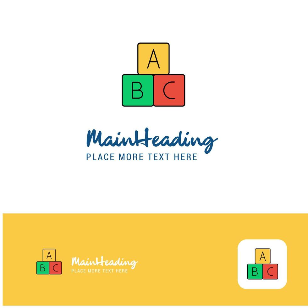 creativo alfabeti blocchi logo design piatto colore logo posto per tagline vettore illustrazione