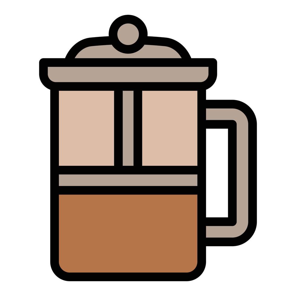 caffè stampa icona schema vettore. barista bevanda vettore