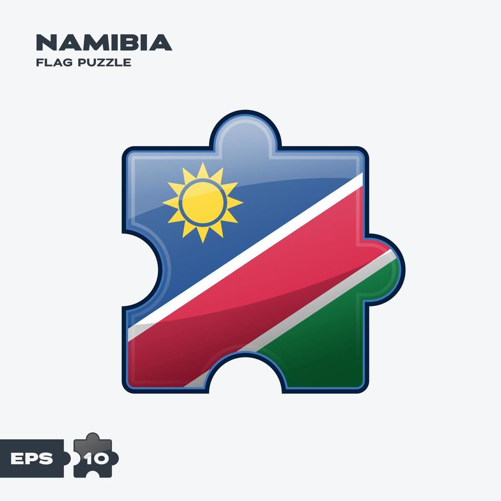 namibia bandiera puzzle vettore