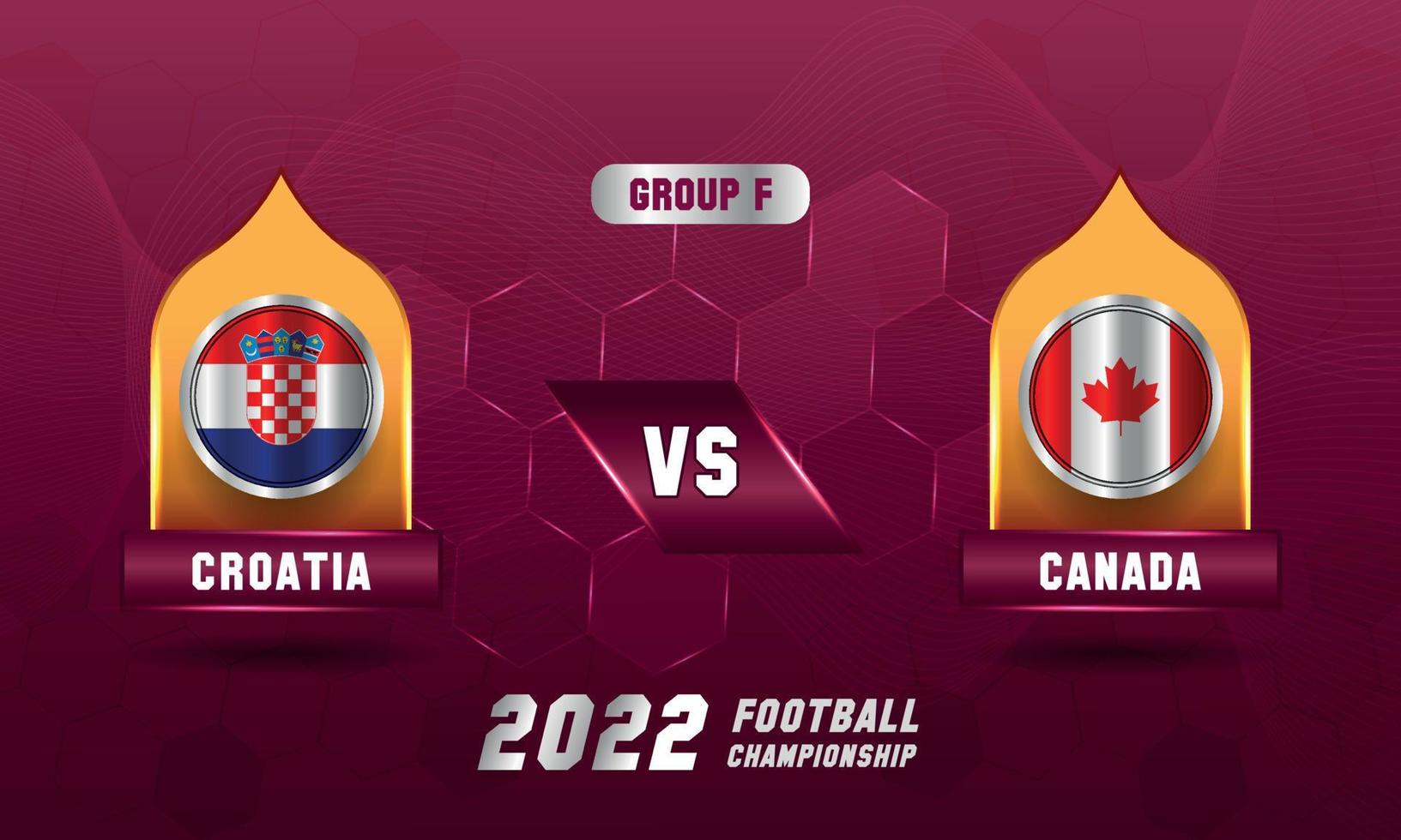 Qatar calcio mondo tazza 2022 Croazia vs Canada incontro vettore