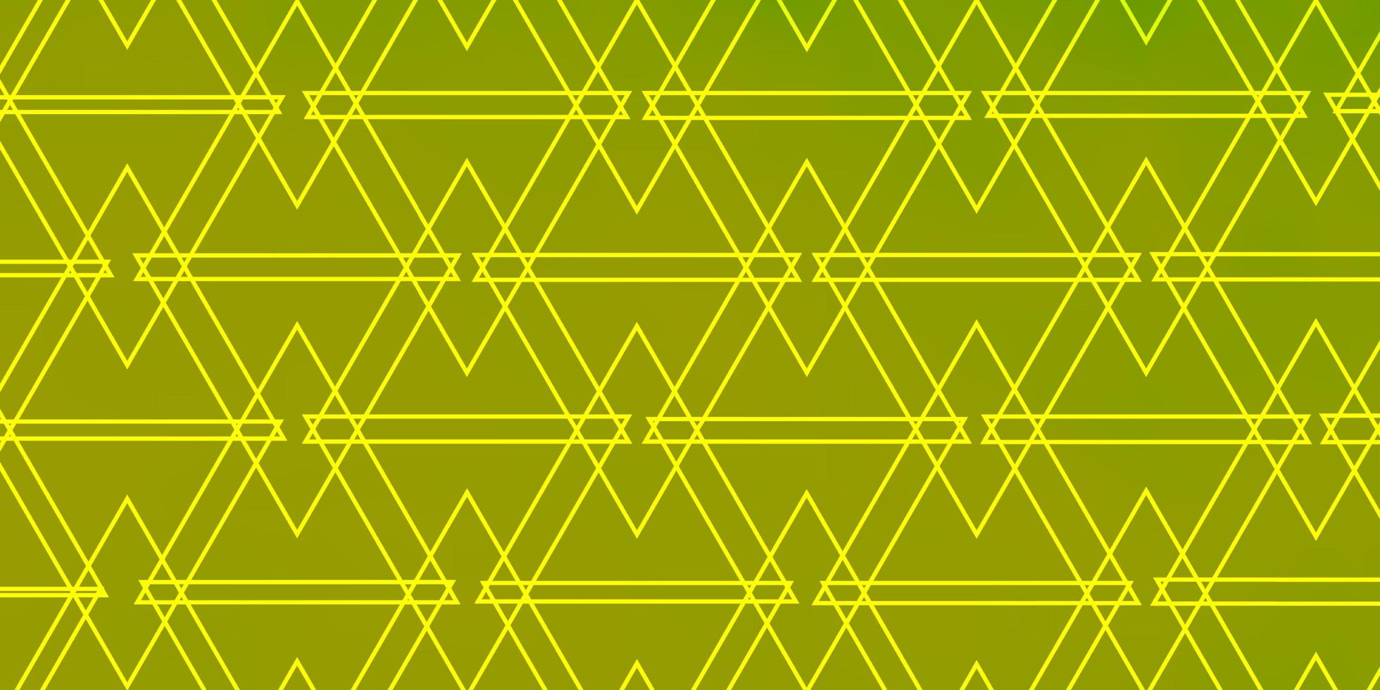 sfondo verde e giallo con triangoli. vettore