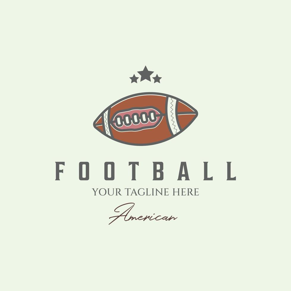 tradizionale sport a partire dal America calcio logo linea arte minimalista illustrazione design icona vettore