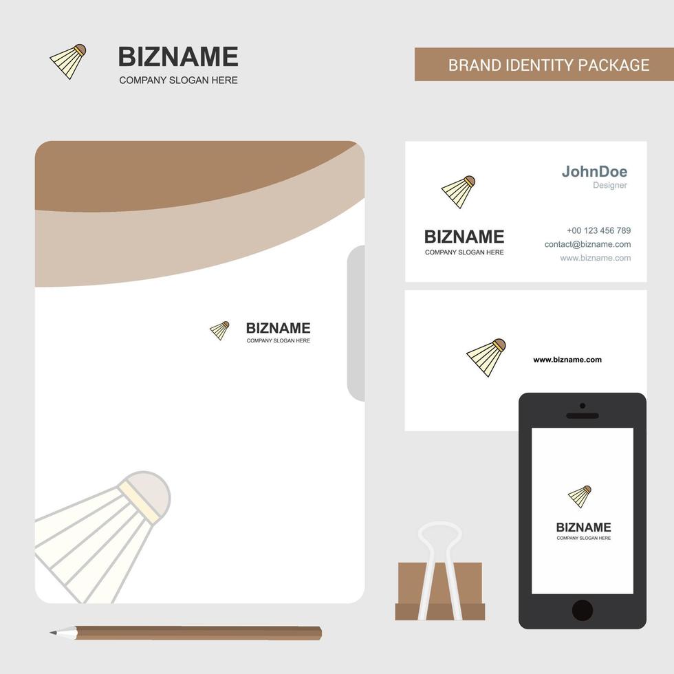 badminton navetta attività commerciale logo file copertina visitare carta e mobile App design vettore illustrazione