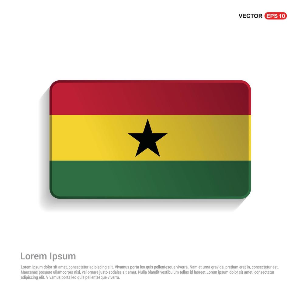Ghana bandiera design vettore