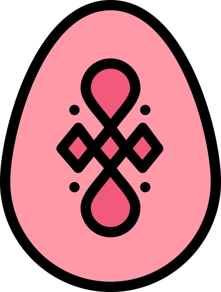 uccello decorazione Pasqua uovo piatto colore icona vettore icona bandiera modello
