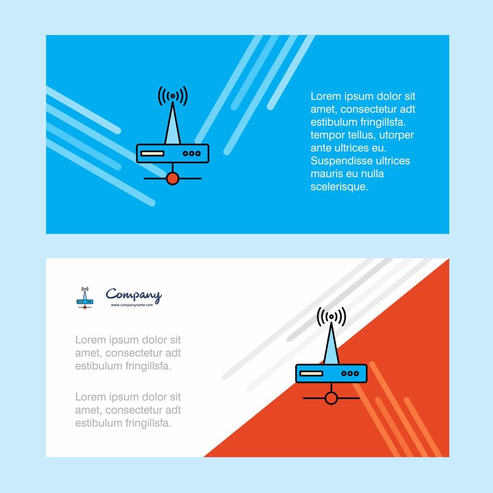 Wi-Fi router astratto aziendale attività commerciale bandiera modello orizzontale pubblicità attività commerciale bandiera vettore