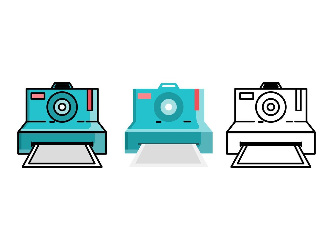 polaroid telecamera grafico design con parecchi colori adatto per design attrezzatura vettore