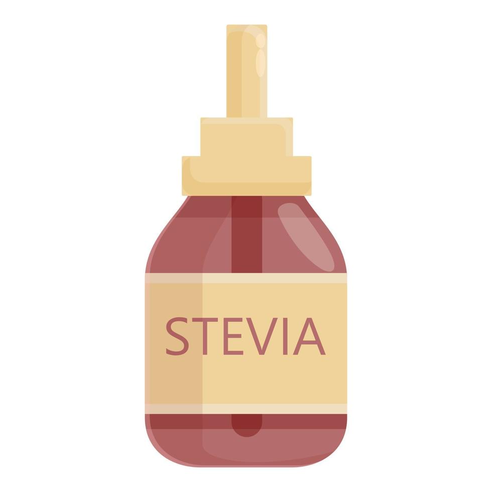 Stevia contagocce icona cartone animato vettore. vegano cibo vettore