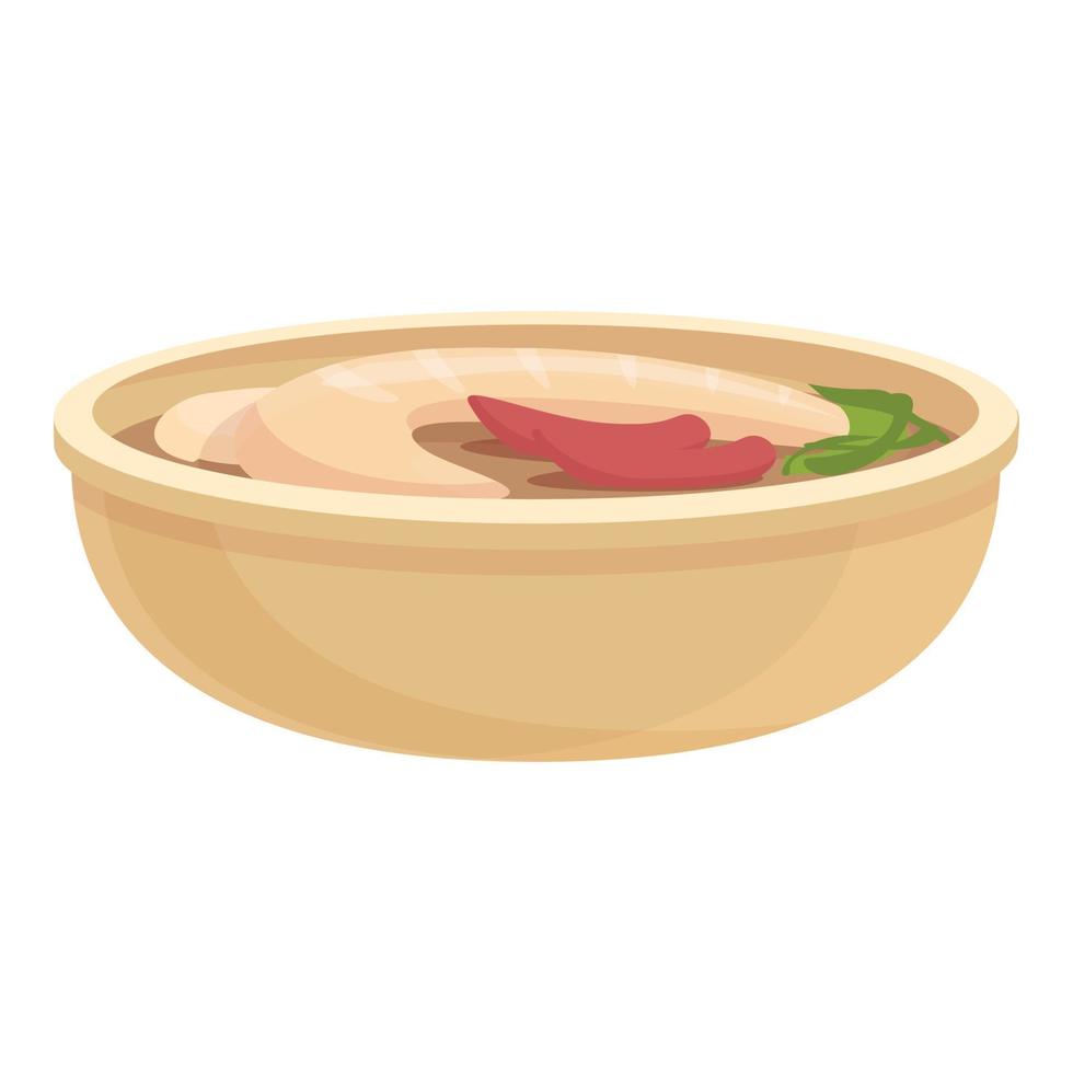 tempura la minestra icona cartone animato vettore. giapponese cibo vettore