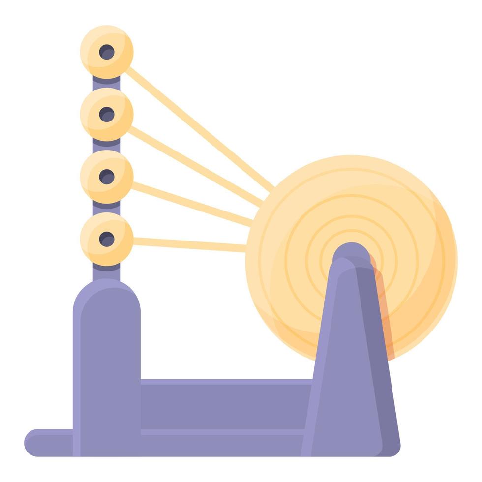 filo produzione bobina icona, cartone animato stile vettore