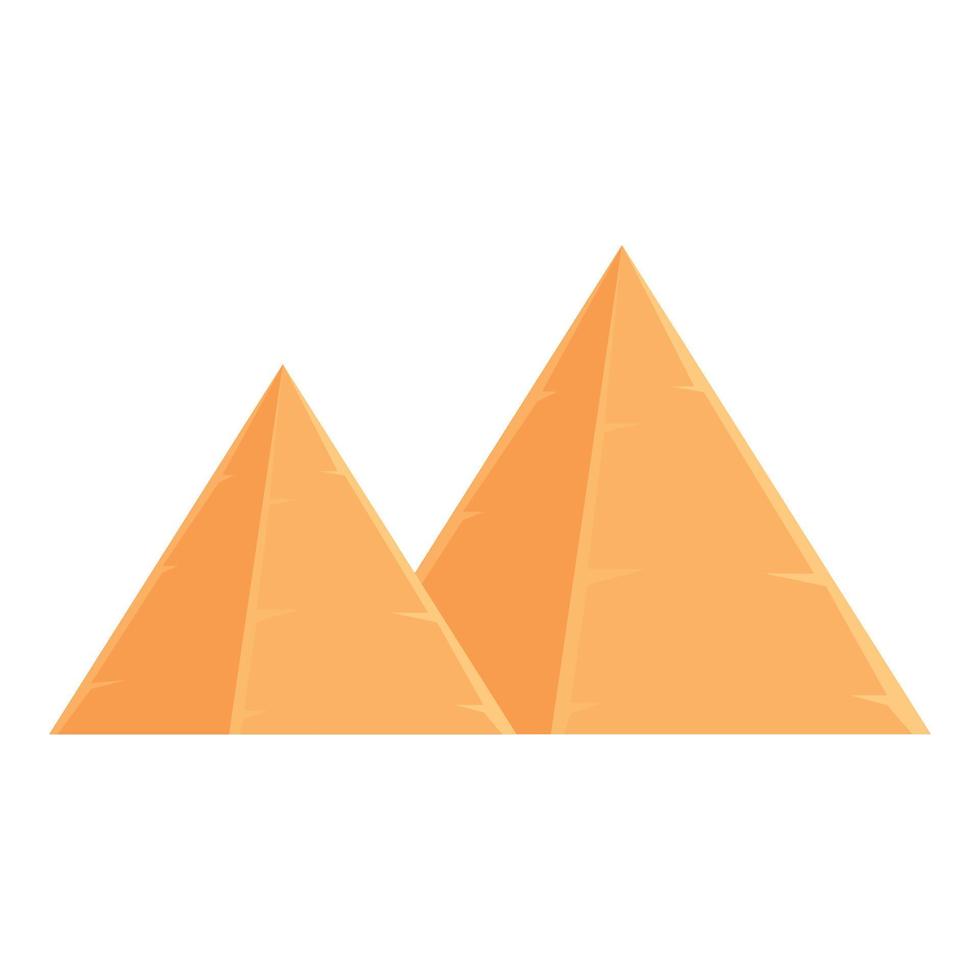 sabbia piramide icona cartone animato vettore. Egitto deserto vettore