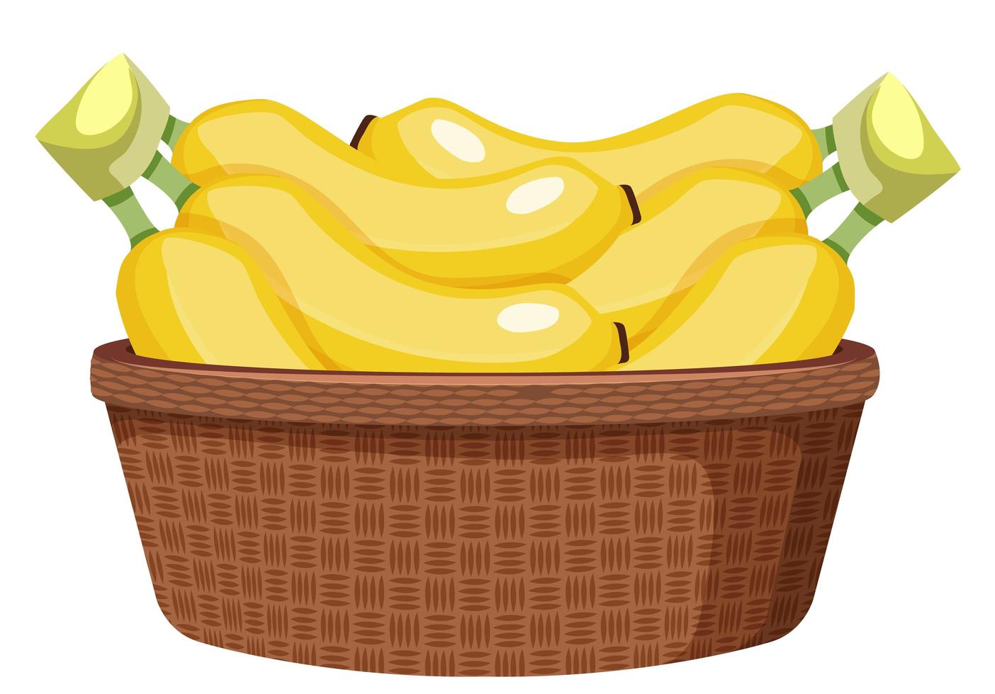 banane in un cestino vettore