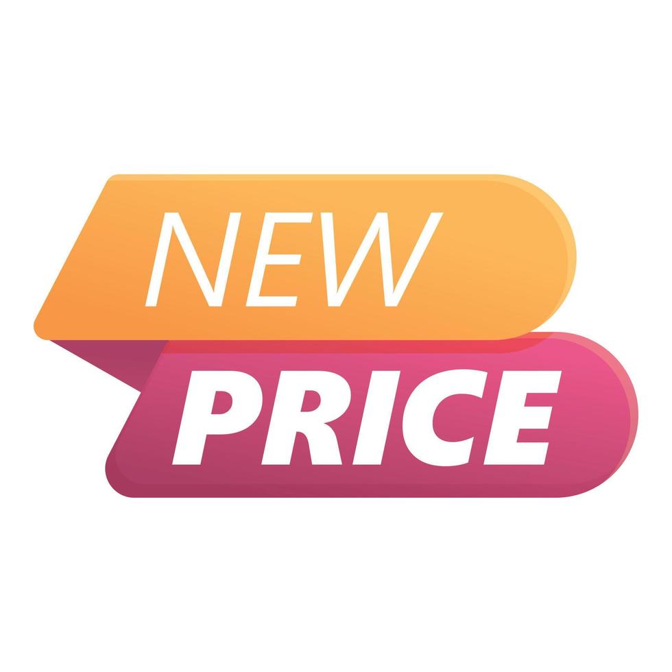 nuovo prezzo bolla icona cartone animato vettore. vendita offrire vettore