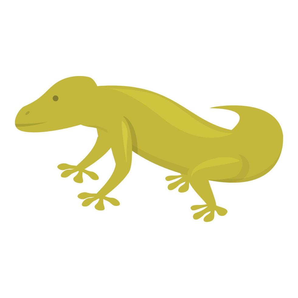 verde geco icona cartone animato vettore. animale lucertola vettore