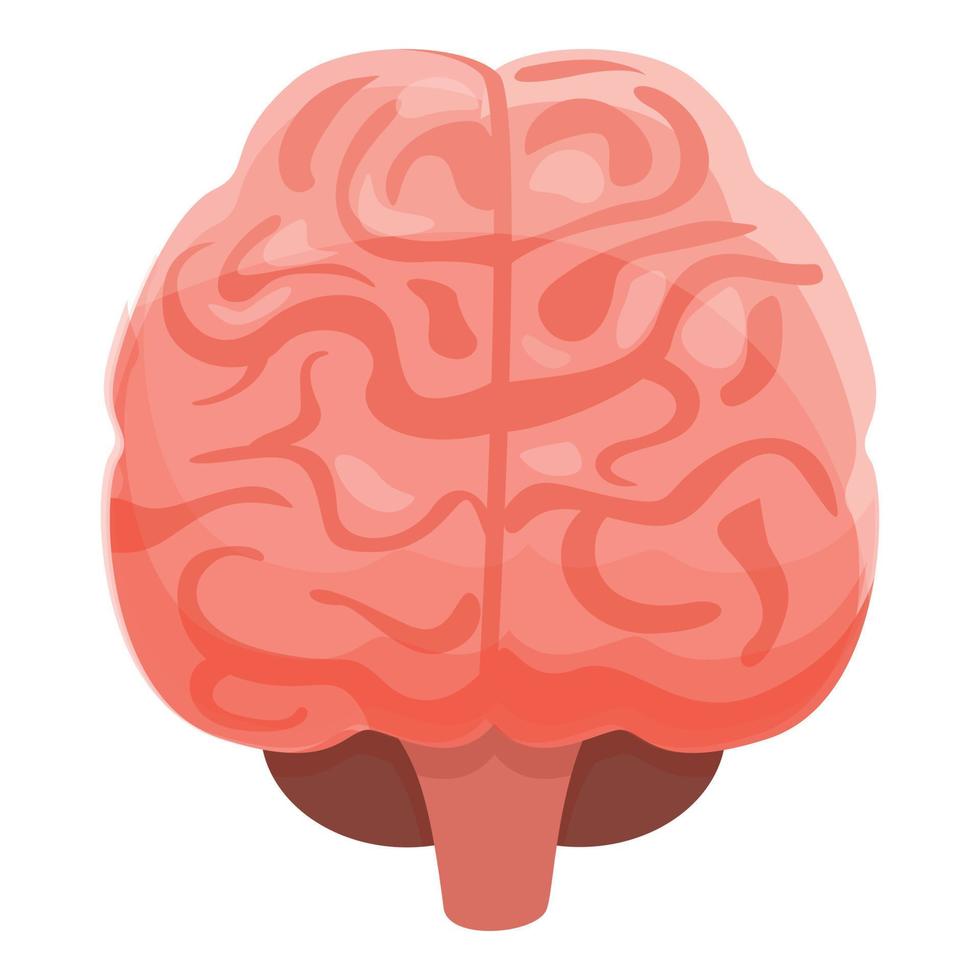 umano cervello genio icona, cartone animato stile vettore