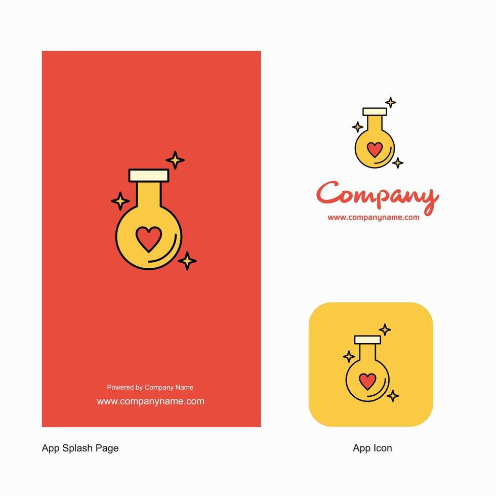 amore bevanda azienda logo App icona e spruzzo pagina design creativo attività commerciale App design elementi vettore