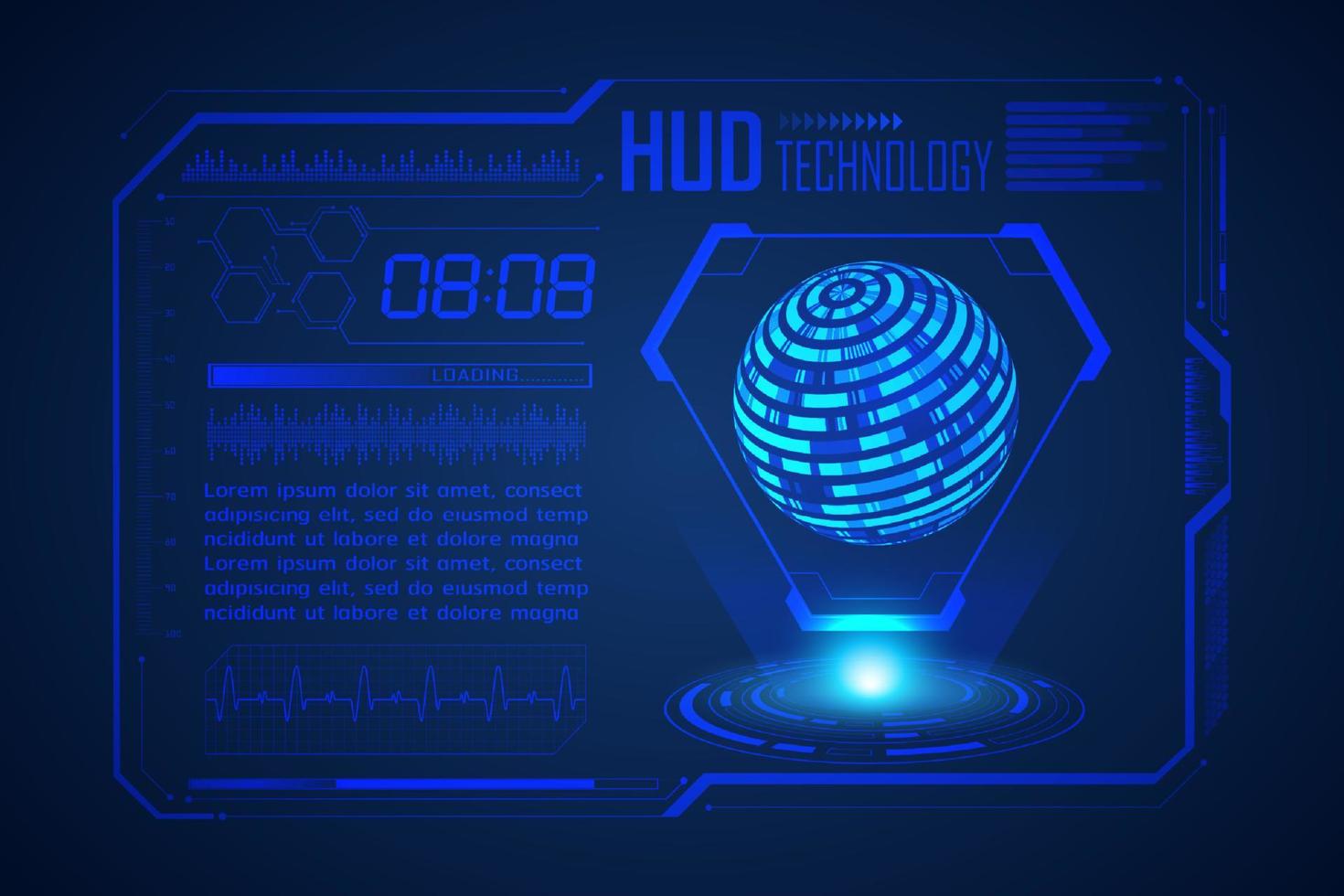 moderno hud tecnologia schermo sfondo vettore