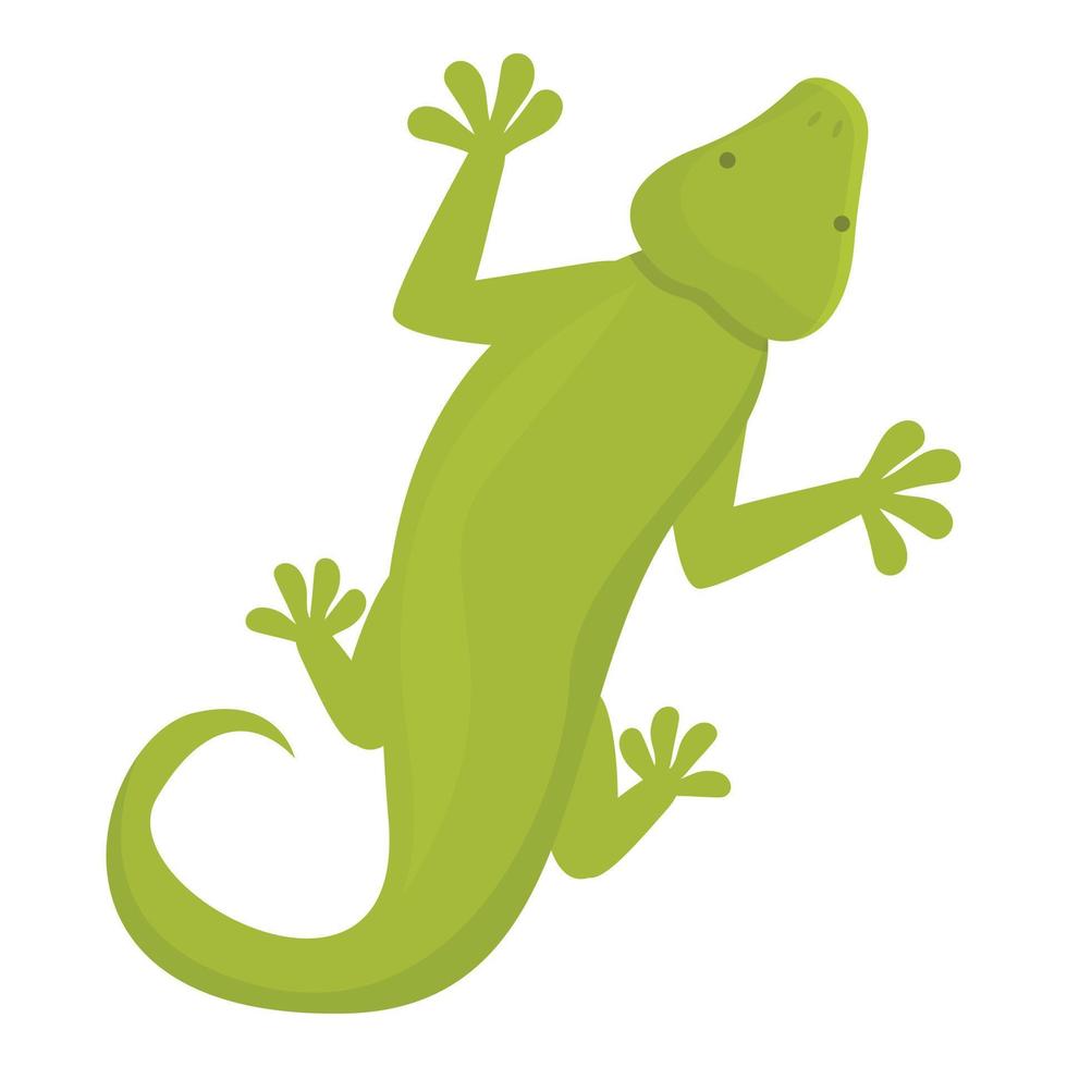 geco icona cartone animato vettore. lucertola iguana vettore