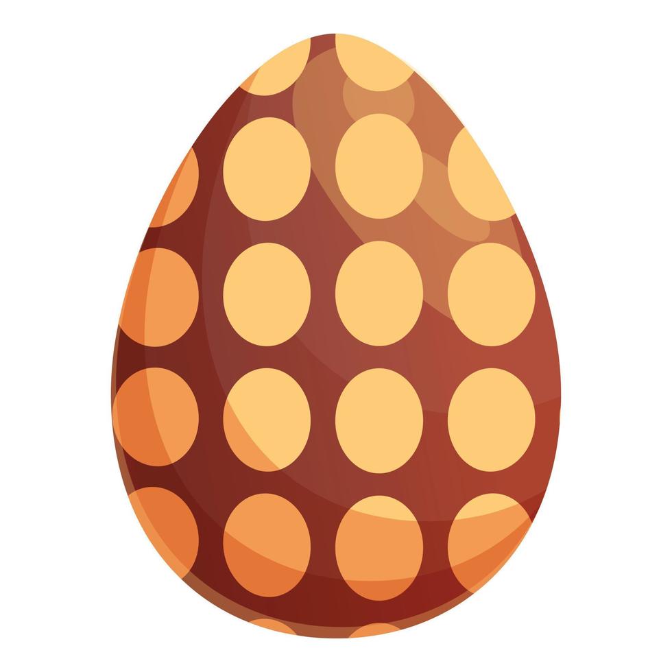 cioccolato uovo icona cartone animato vettore. Pasqua caramella vettore