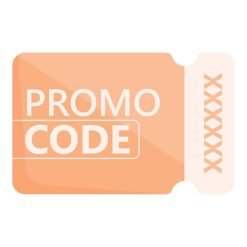 voucher; tagliando codice icona cartone animato vettore. promo sconto vettore