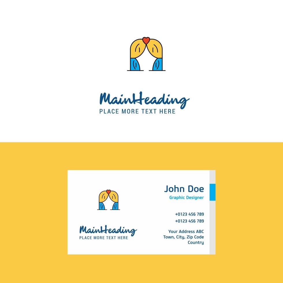 piatto tenda logo e visitare carta modello busienss concetto logo design vettore