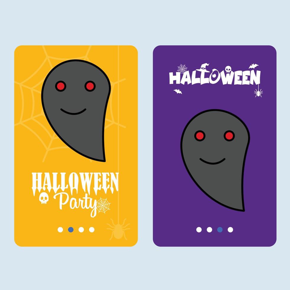contento Halloween invito design con fantasma vettore