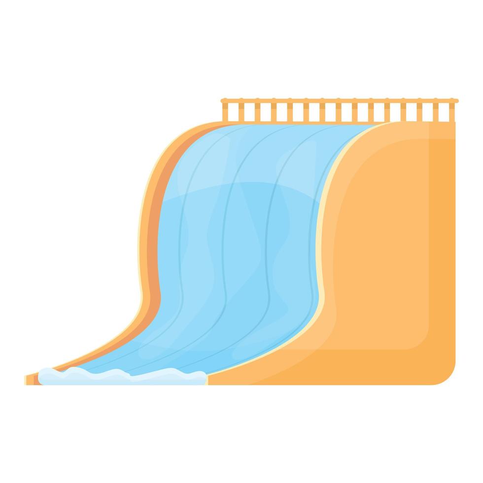 acqua parco largo diapositiva icona, cartone animato stile vettore