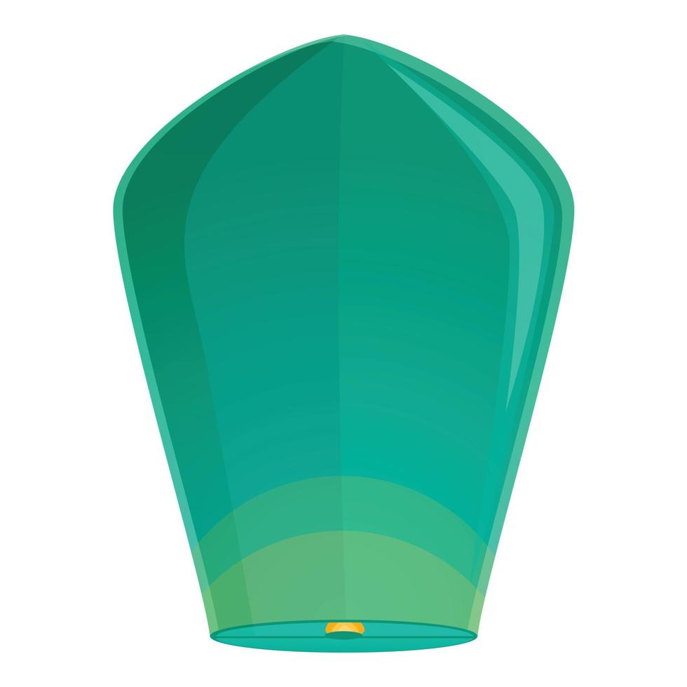 fuoco galleggiante lanterna icona, cartone animato stile vettore