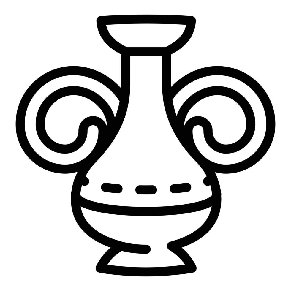 archeologia vaso icona, schema stile vettore