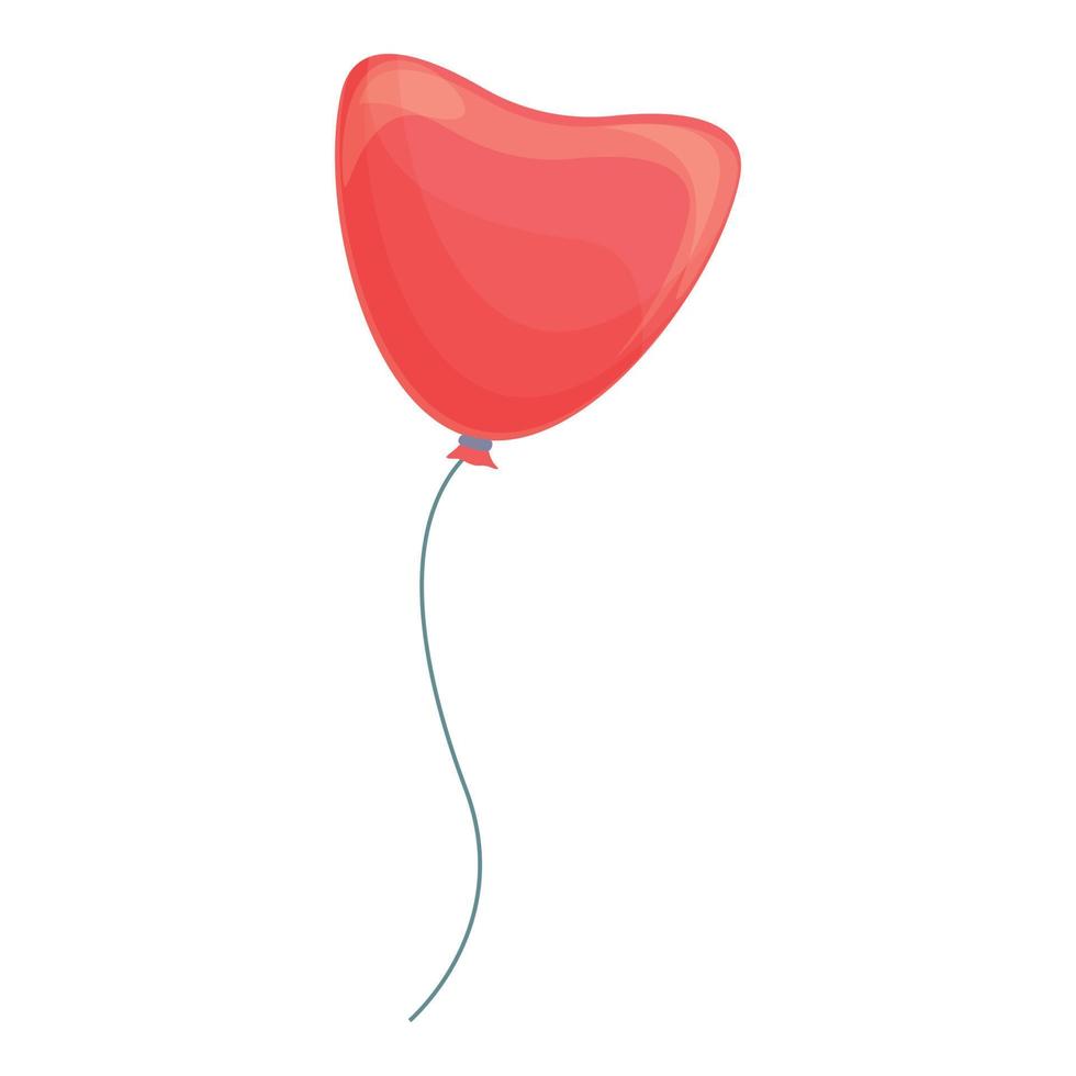 rosso cuore Palloncino icona cartone animato vettore. amore forma vettore