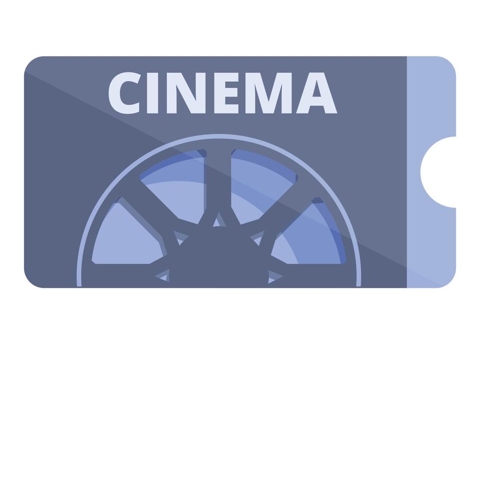 uno cinema biglietto icona cartone animato vettore. film film vettore