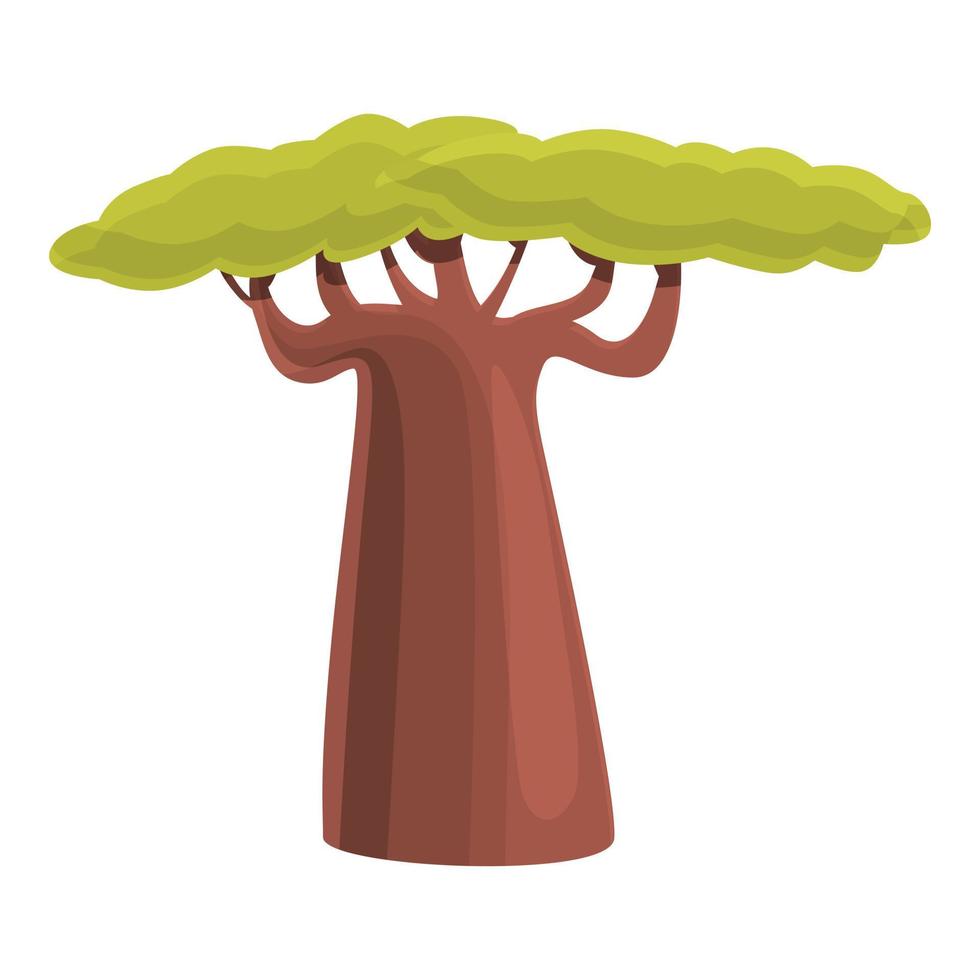 natura baobab icona, cartone animato stile vettore