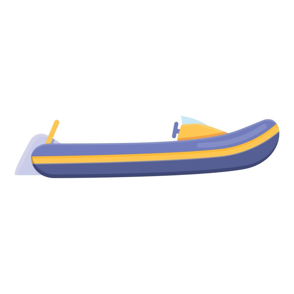 cura salvare barca icona, cartone animato stile vettore