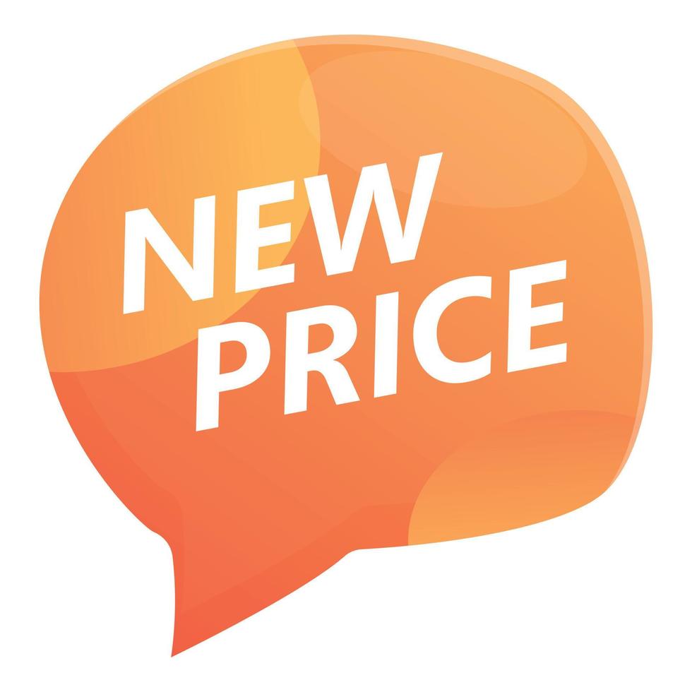vendita nuovo prezzo icona cartone animato vettore. etichetta etichetta vettore