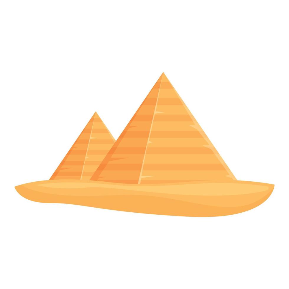 vecchio sabbia piramide icona cartone animato vettore. antico deserto vettore