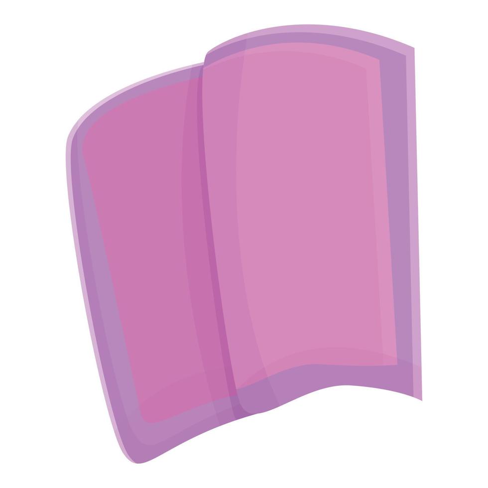rosa fazzoletto icona, cartone animato stile vettore