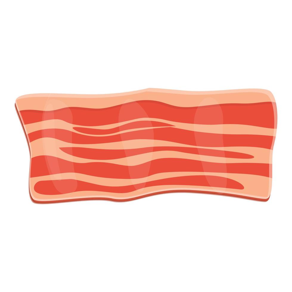 Bacon affumicato icona, cartone animato stile vettore
