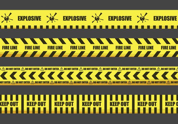 Illustrazioni del nastro di avvertimento vettore