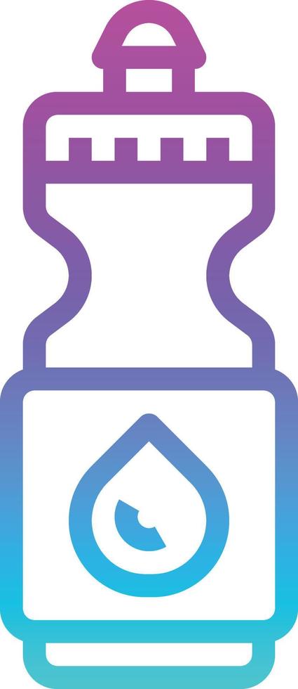 acqua dieta nutrizione bottiglia - pendenza icona vettore
