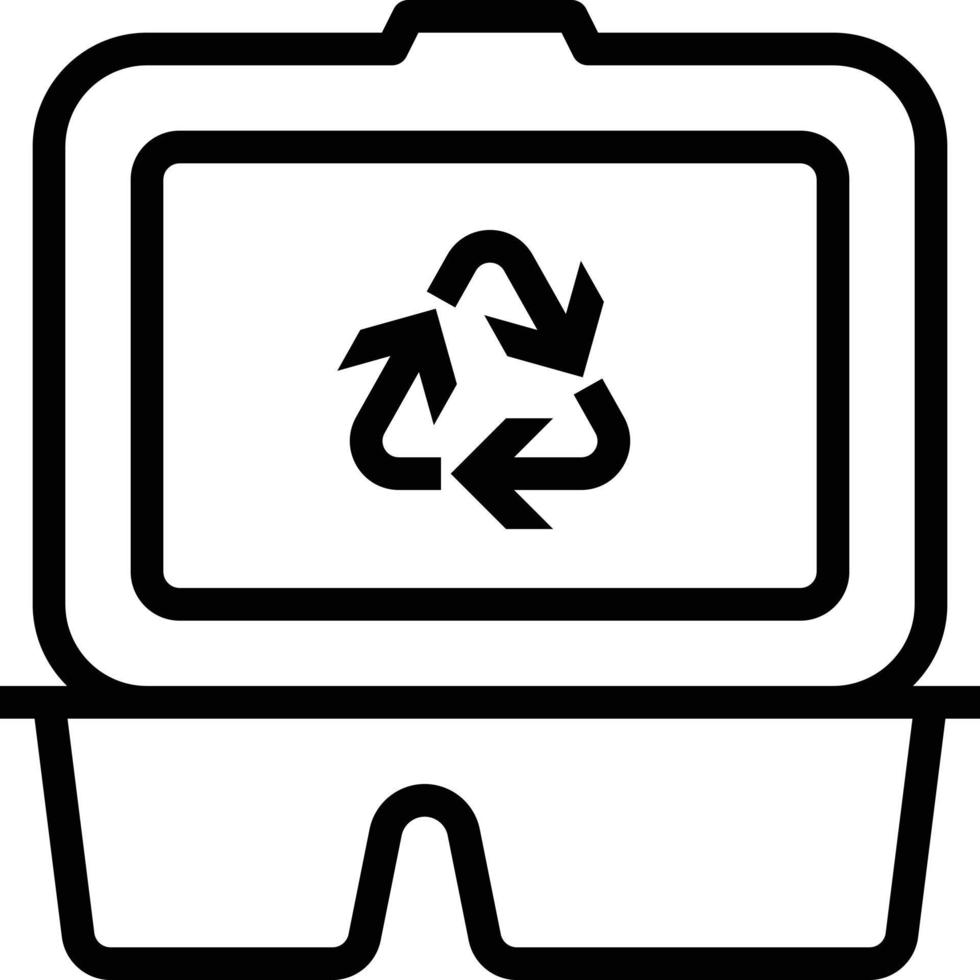 cibo confezione ecologia riciclare carta - schema icona vettore
