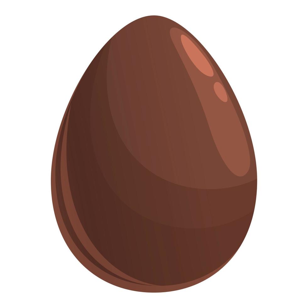 pieno cioccolato uovo icona cartone animato vettore. Pasqua caramella vettore