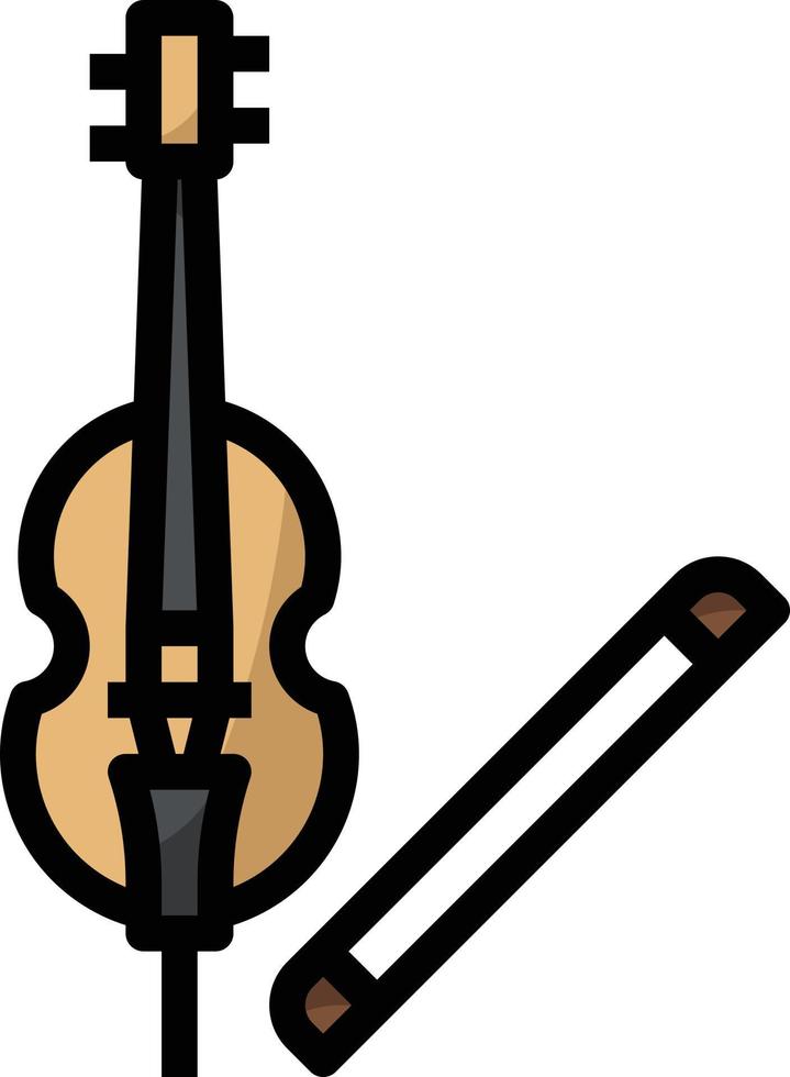 violoncello musica musicale strumento - pieno schema icona vettore
